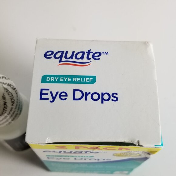NIB Equate 2X0.5 ml bottles pack of Dry Eye Relief Eye Drops Manufacturer Sealed - Picture 7 of 11